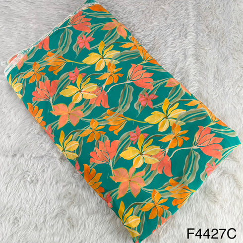 Floral Printed Crepe Fabric-F4427